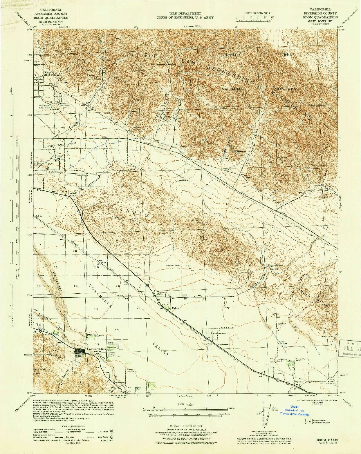 USGS 1:62500-SCALE QUADRANGLE FOR EDOM, CA 1944