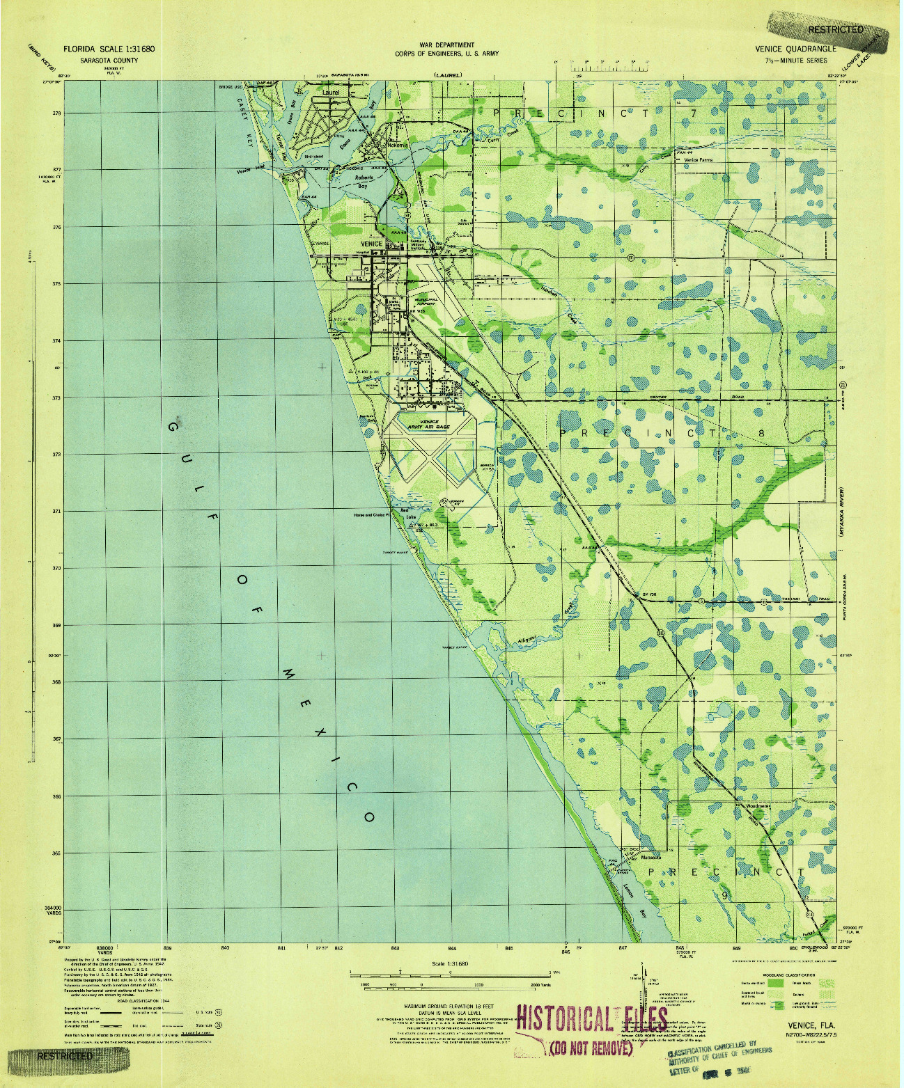 USGS 1:31680-SCALE QUADRANGLE FOR VENICE, FL 1944