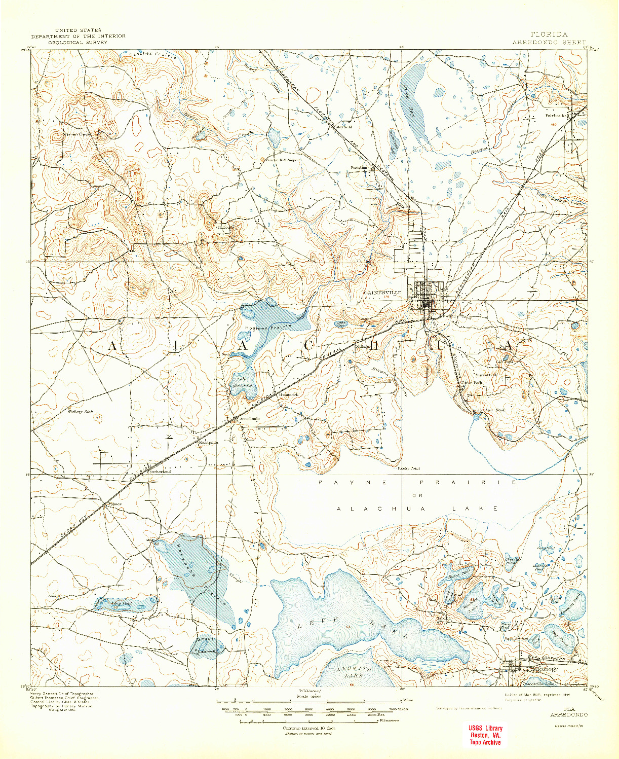 USGS 1:62500-SCALE QUADRANGLE FOR ARREDONDO, FL 1894