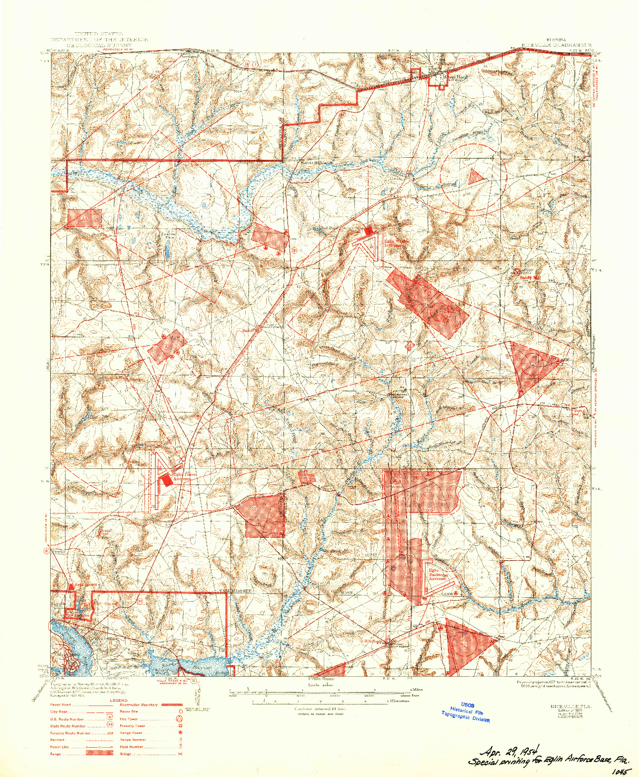 USGS 1:62500-SCALE QUADRANGLE FOR NICEVILLE, FL 1936