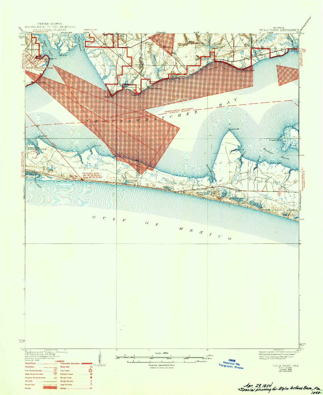 USGS 1:62500-SCALE QUADRANGLE FOR VILLA TASSO, FL 1938