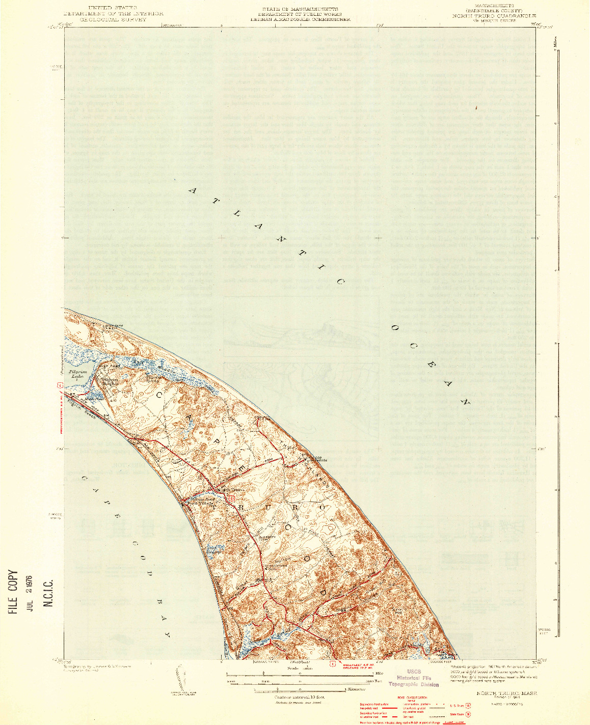 USGS 1:31680-SCALE QUADRANGLE FOR NORTH TRURO, MA 1944