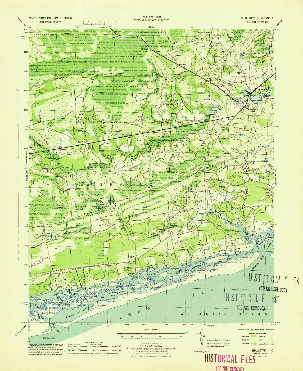 USGS 1:31680-SCALE QUADRANGLE FOR SHALLOTTE, NC 1944
