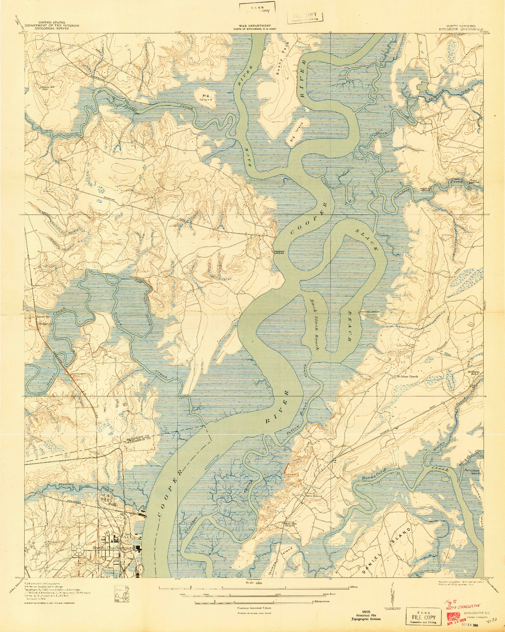 USGS 1:21120-SCALE QUADRANGLE FOR MELGROVE, SC 1919