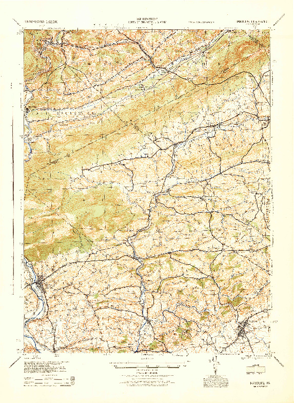 USGS 1:62500-SCALE QUADRANGLE FOR HAMBURG, PA 1944