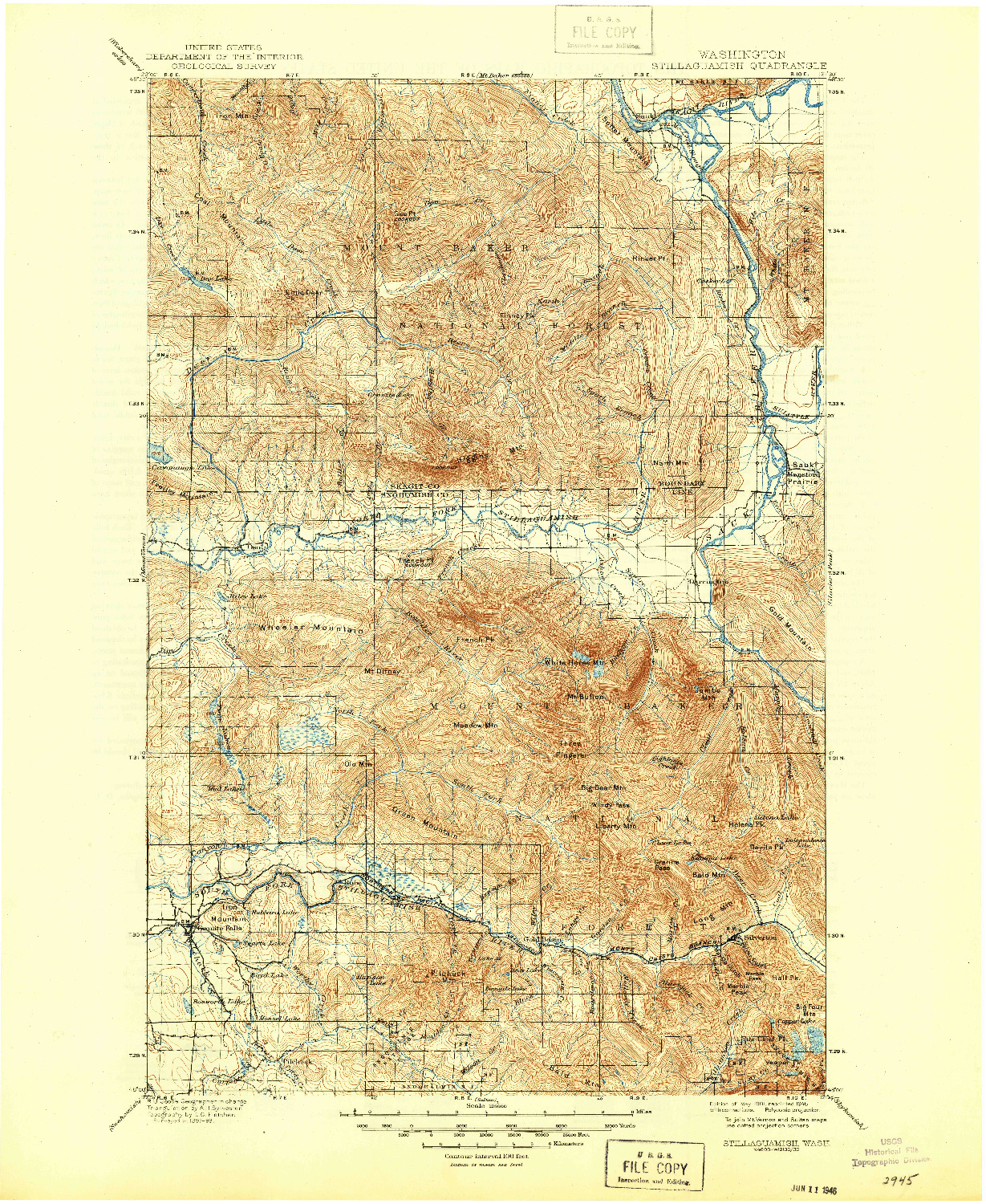 USGS 1:125000-SCALE QUADRANGLE FOR STILLAGUAMISH, WA 1901