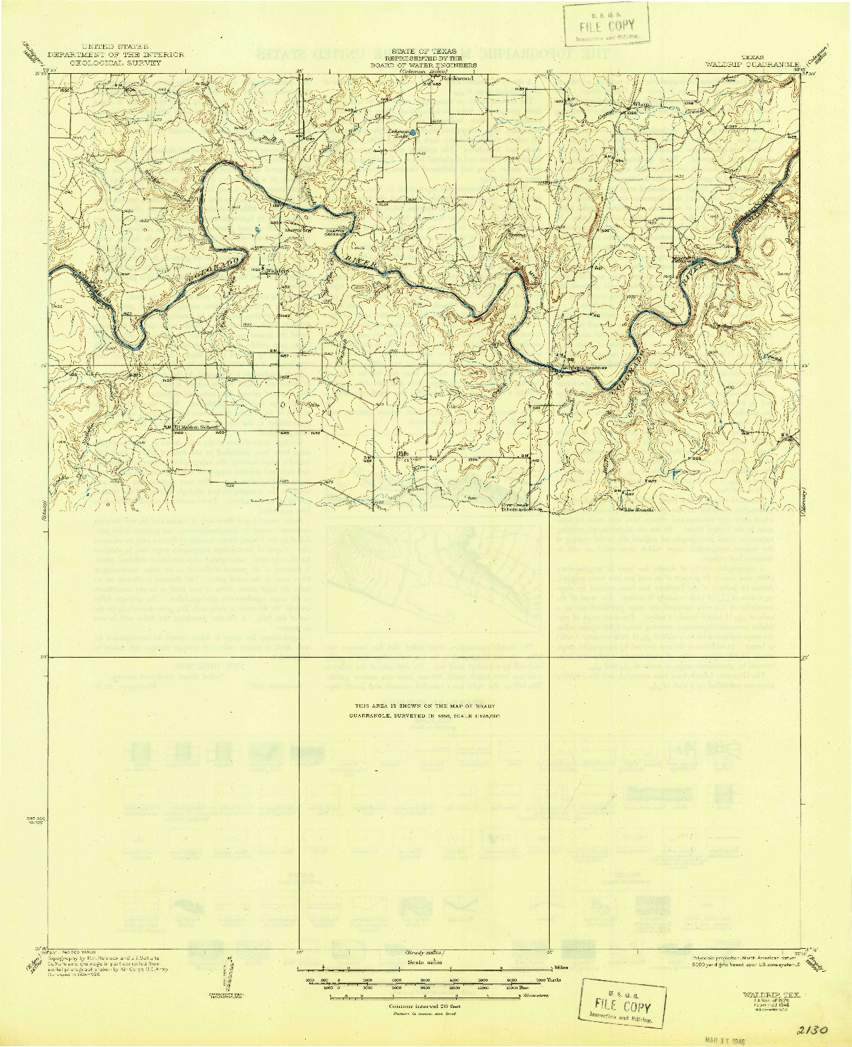 USGS 1:62500-SCALE QUADRANGLE FOR WALDRIP, TX 1928