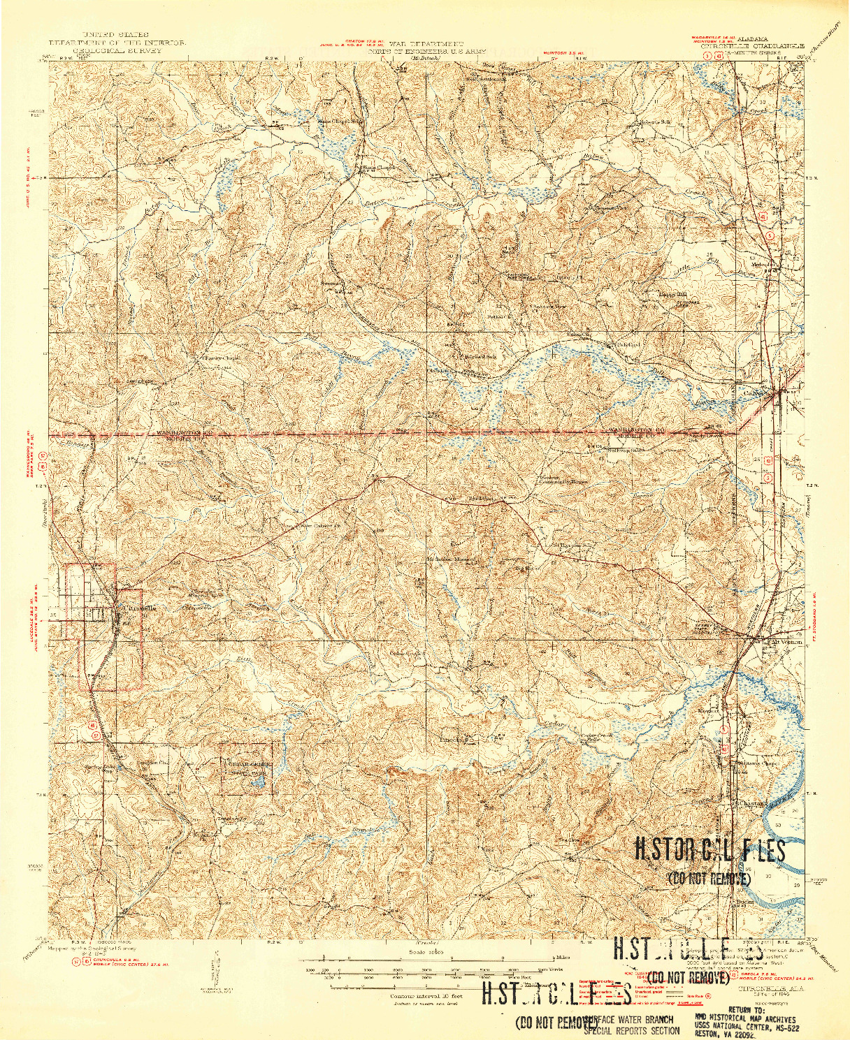 USGS 1:62500-SCALE QUADRANGLE FOR CITRONELLE, AL 1946