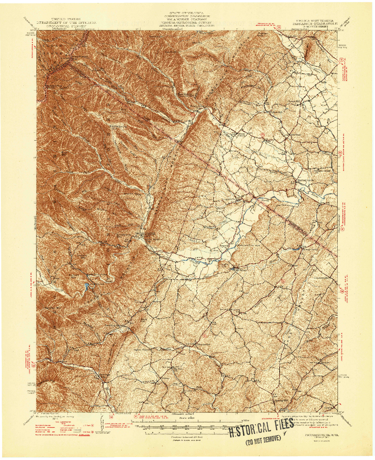 USGS 1:62500-SCALE QUADRANGLE FOR PARNASSUS, VA 1947