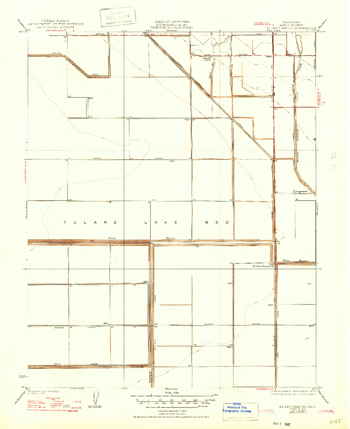 USGS 1:31680-SCALE QUADRANGLE FOR EL RICO RANCH, CA 1936