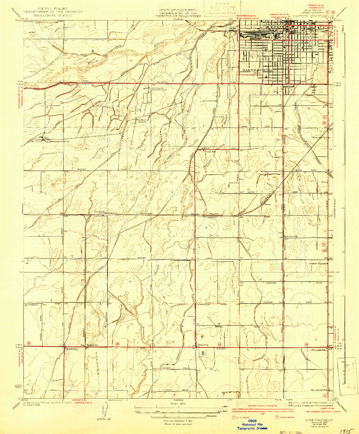 USGS 1:31680-SCALE QUADRANGLE FOR GOSFORD, CA 1932