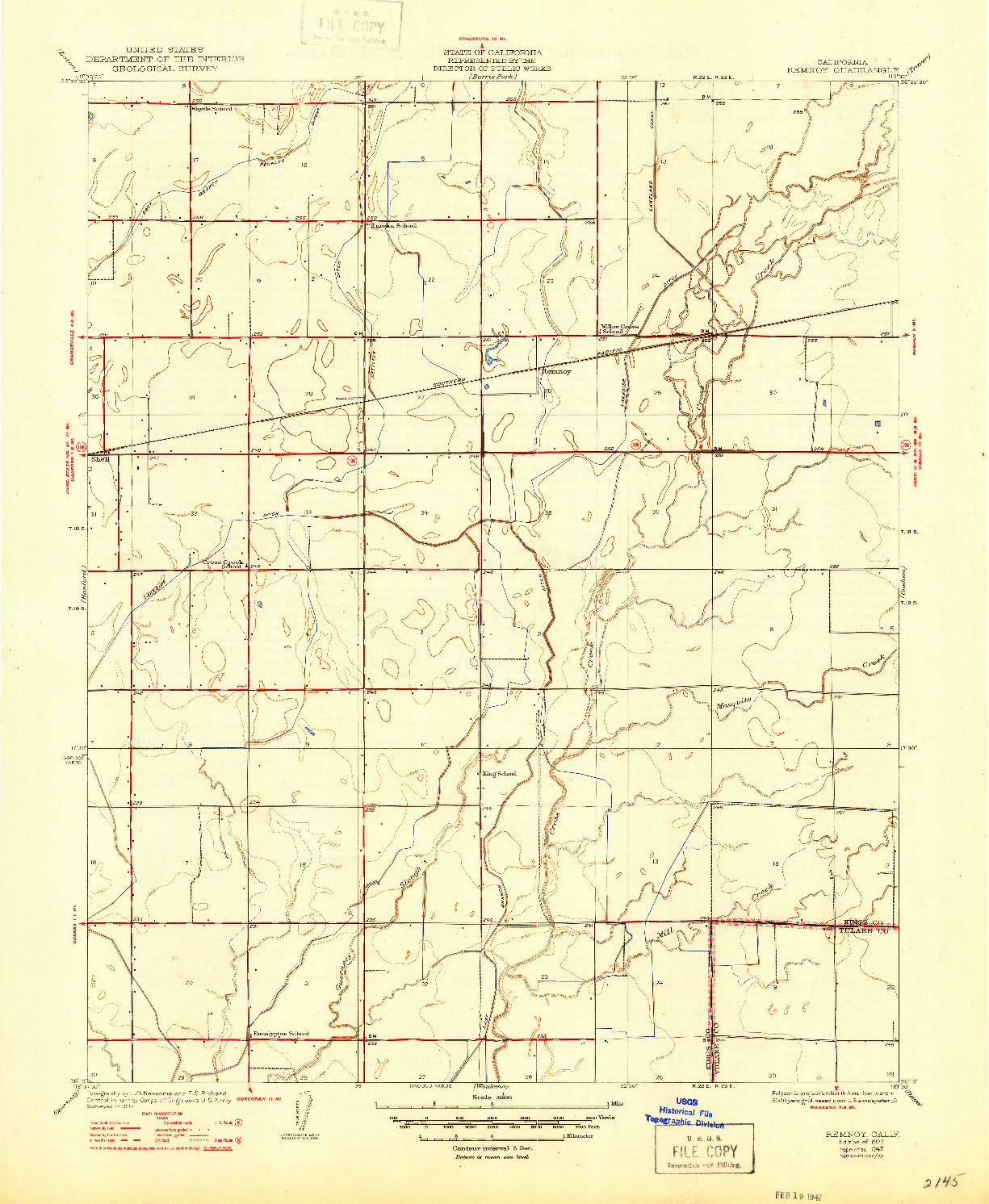 USGS 1:31680-SCALE QUADRANGLE FOR REMNOY, CA 1927