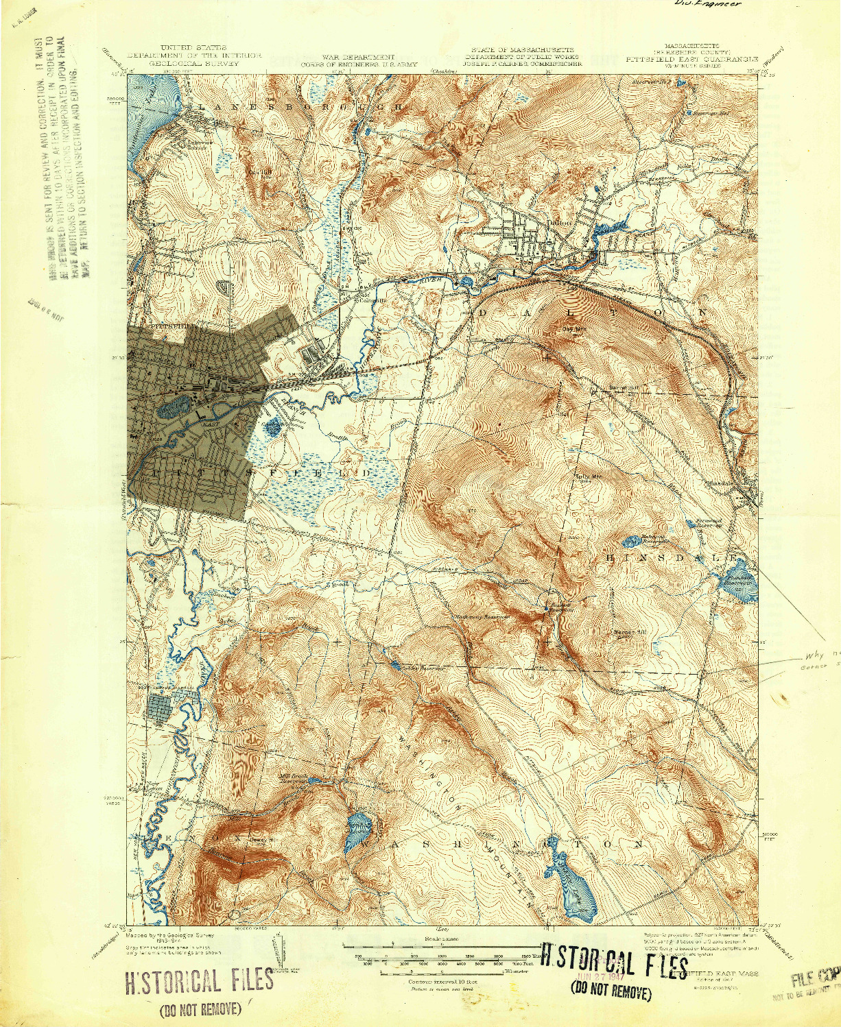USGS 1:31680-SCALE QUADRANGLE FOR PITTSFIELD EAST, MA 1947
