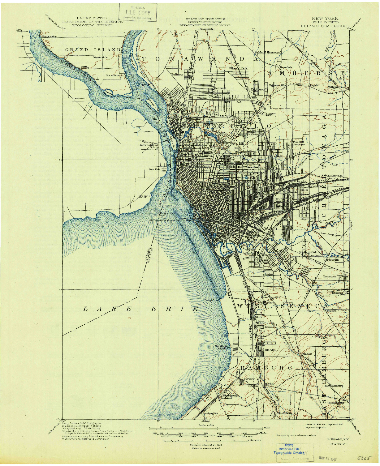 USGS 1:62500-SCALE QUADRANGLE FOR BUFFALO, NY 1901