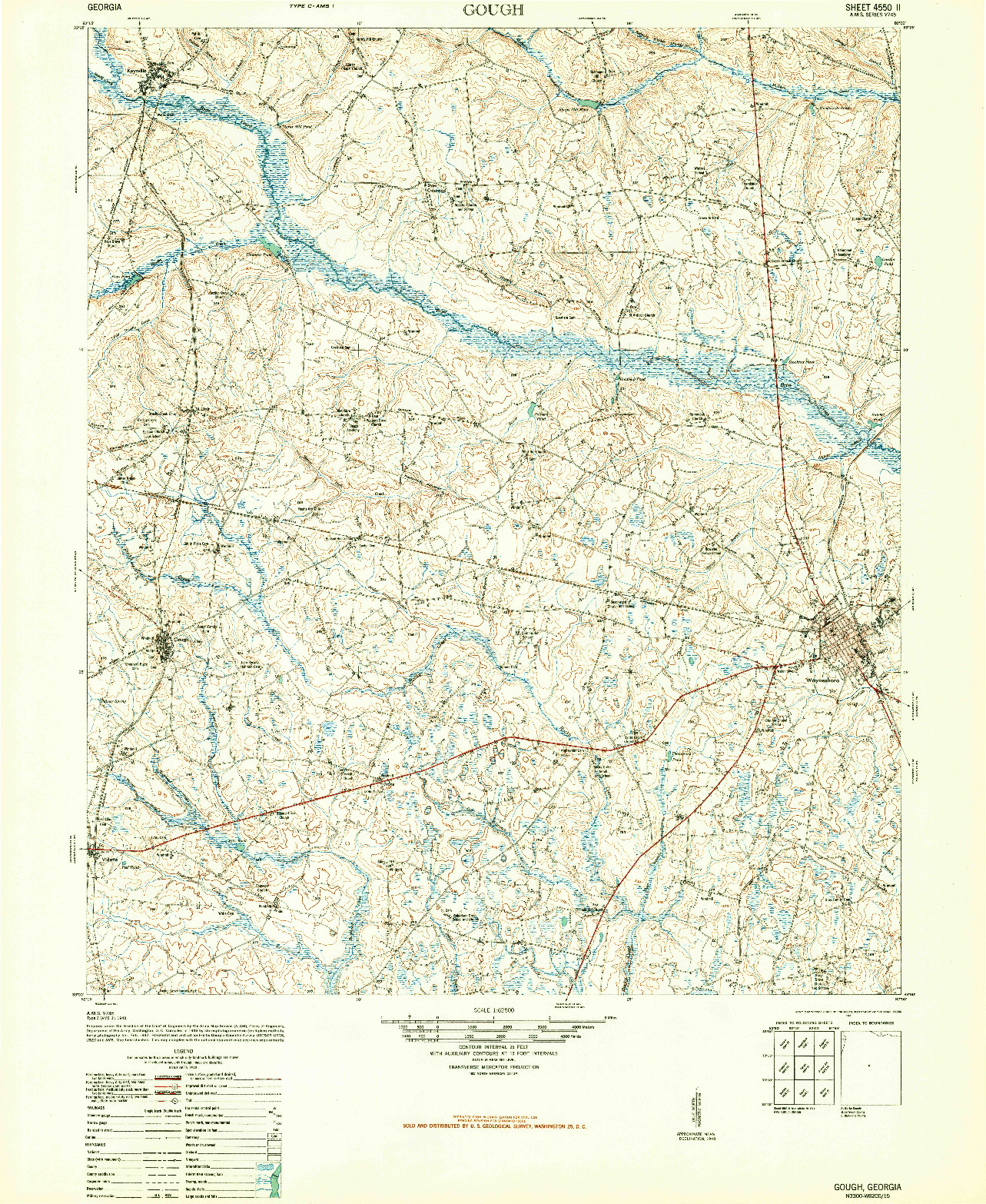 USGS 1:62500-SCALE QUADRANGLE FOR GOUGH, GA 1948