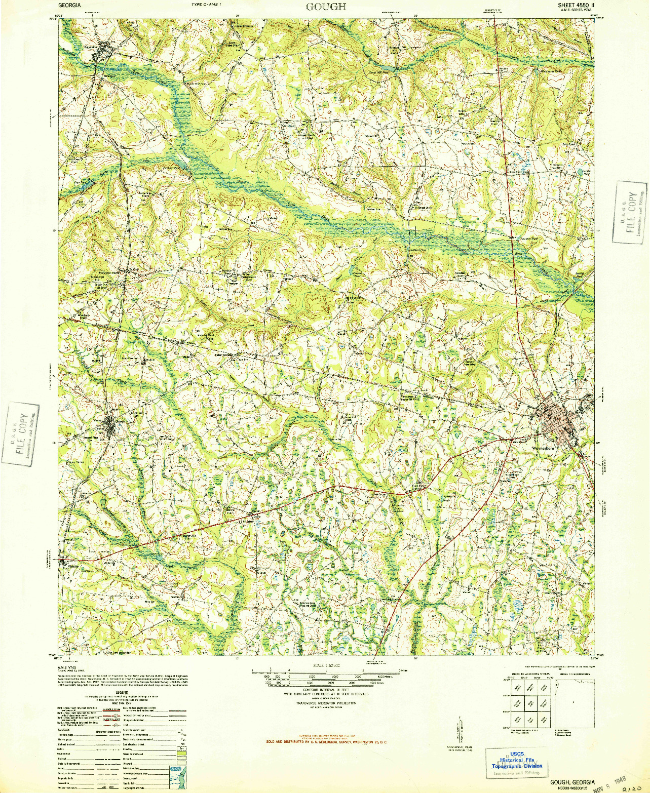 USGS 1:62500-SCALE QUADRANGLE FOR GOUGH, GA 1948