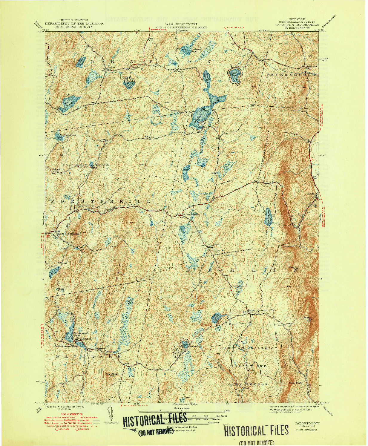 USGS 1:31680-SCALE QUADRANGLE FOR TABORTON, NY 1948