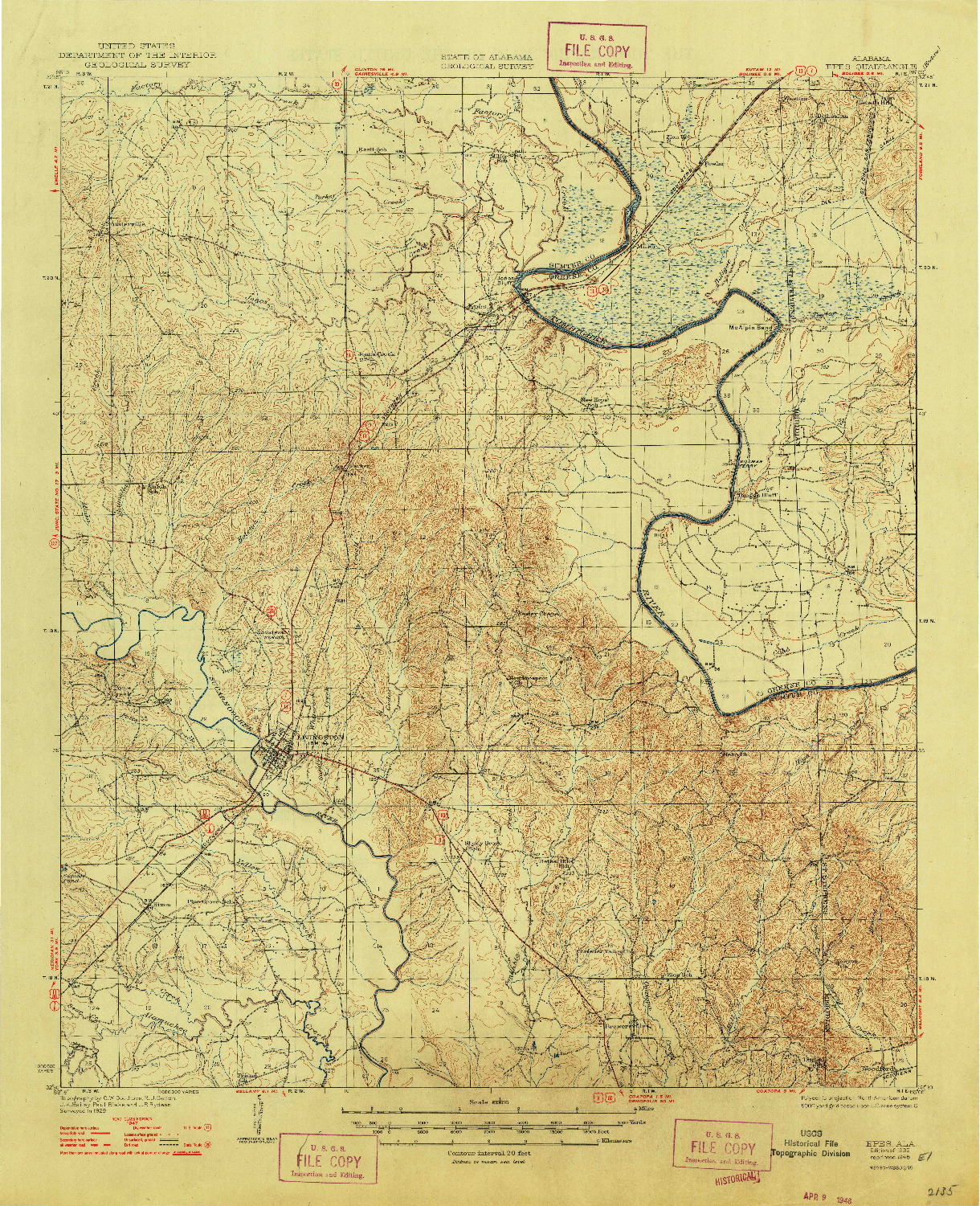 USGS 1:62500-SCALE QUADRANGLE FOR EPES, AL 1932