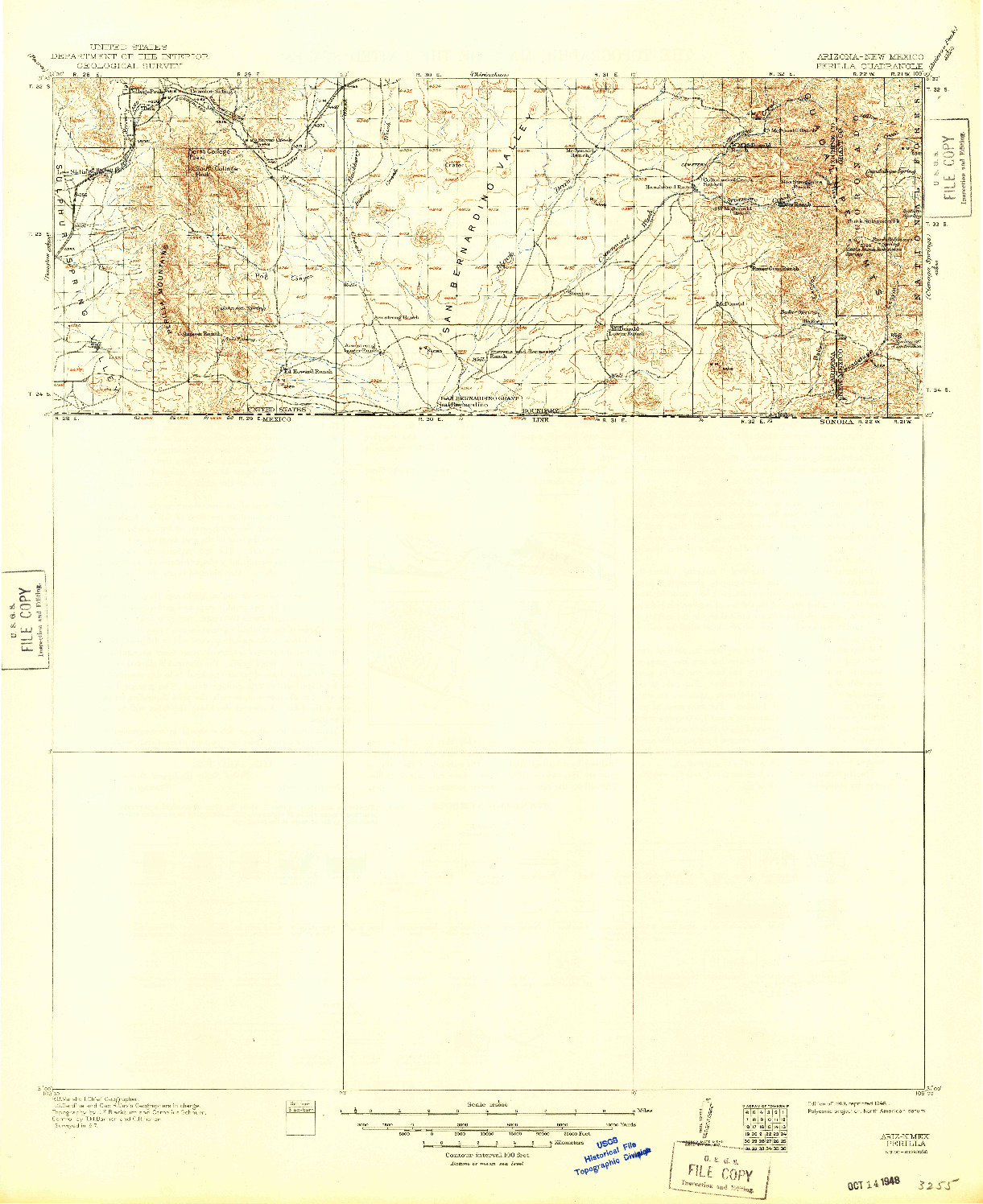 USGS 1:125000-SCALE QUADRANGLE FOR PERILLA, AZ 1919