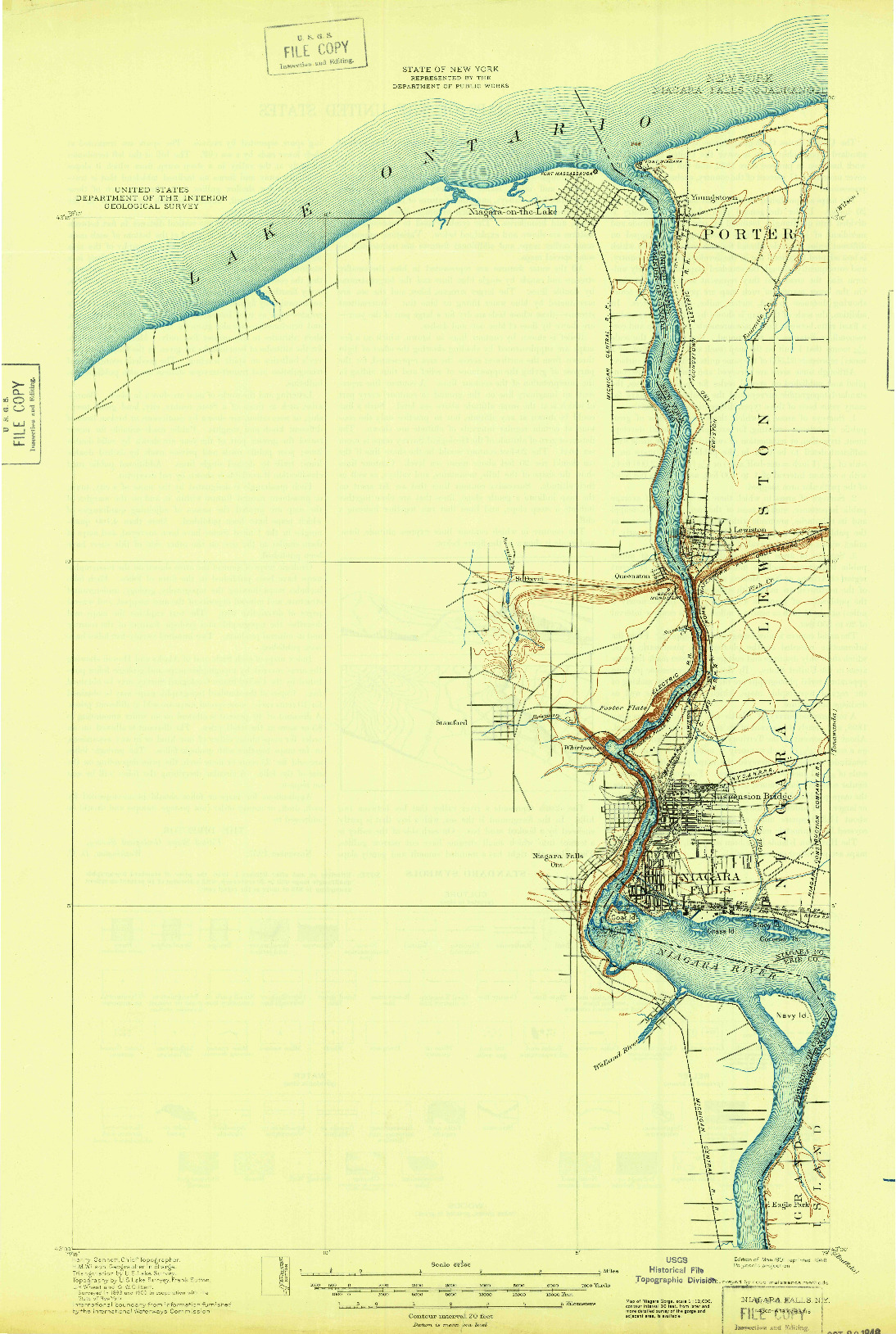 USGS 1:62500-SCALE QUADRANGLE FOR NIAGARA FALLS, NY 1901