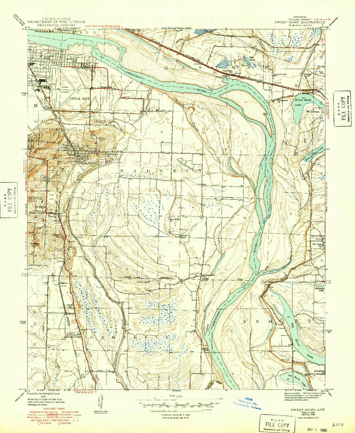 USGS 1:31680-SCALE QUADRANGLE FOR SWEET HOME, AR 1945