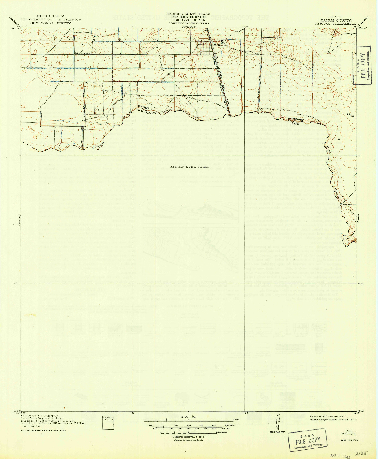 USGS 1:31680-SCALE QUADRANGLE FOR MYKAWA, TX 1920