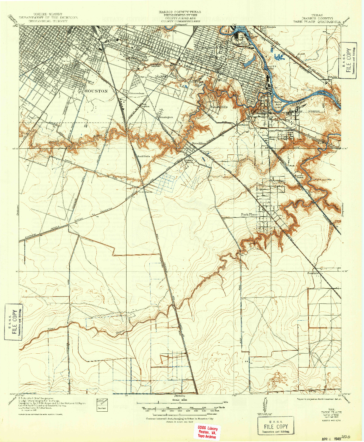 USGS 1:31680-SCALE QUADRANGLE FOR PARK PLACE, TX 1922