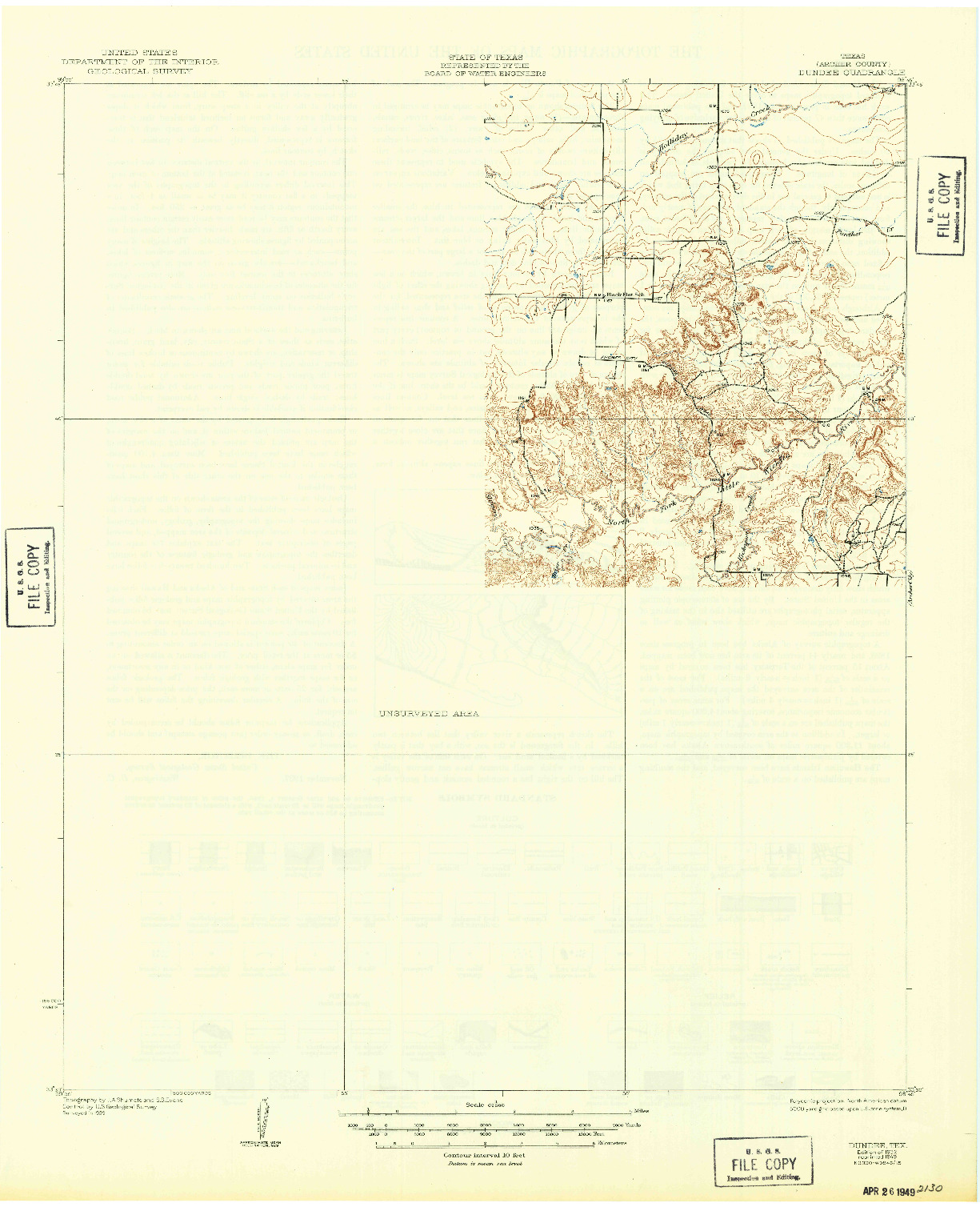 USGS 1:62500-SCALE QUADRANGLE FOR DUNDEE, TX 1932