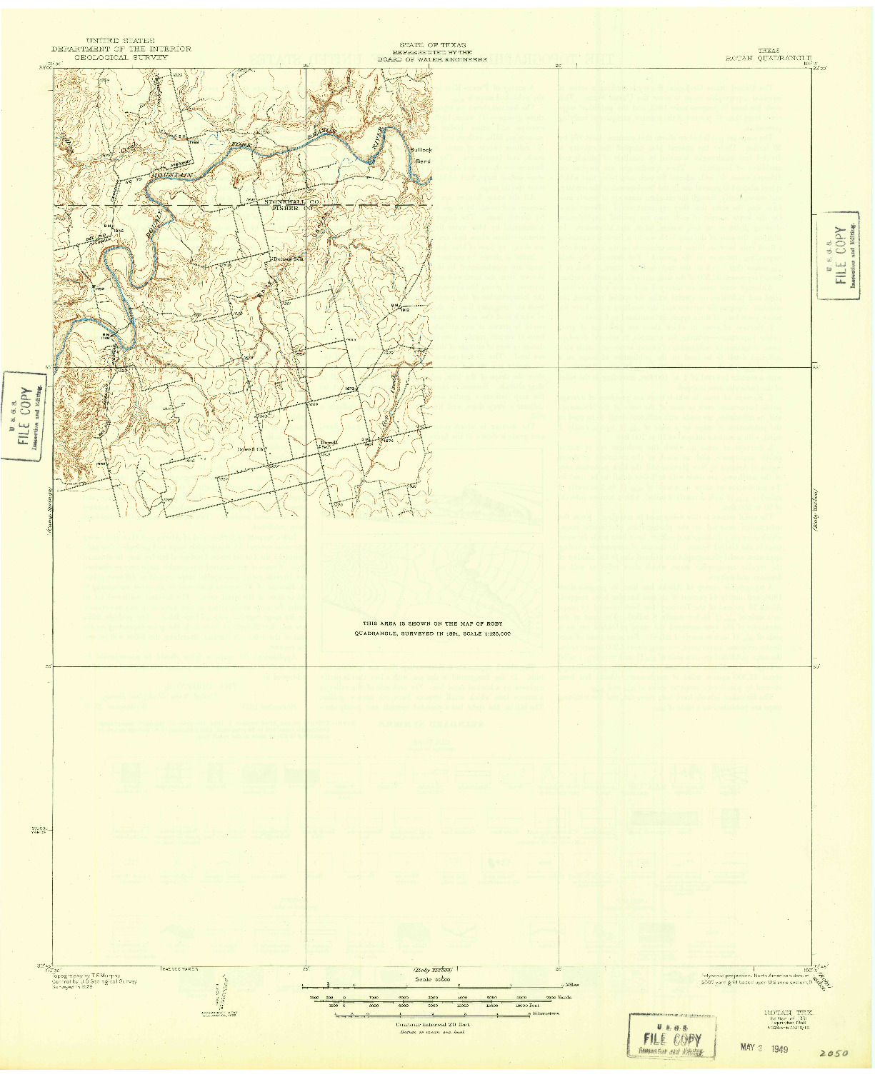 USGS 1:62500-SCALE QUADRANGLE FOR ROTAN, TX 1931
