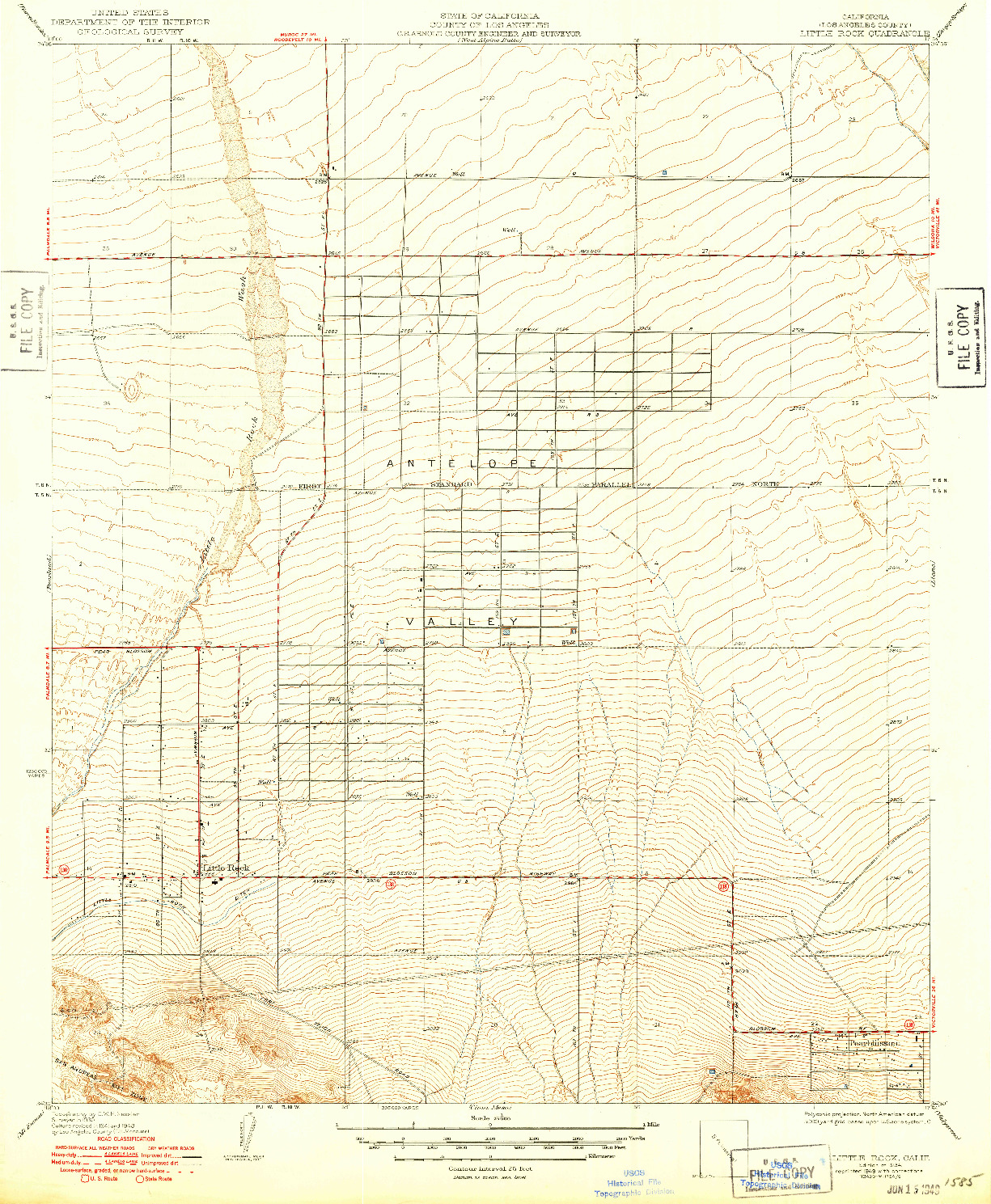 USGS 1:24000-SCALE QUADRANGLE FOR LITTLE ROCK, CA 1934