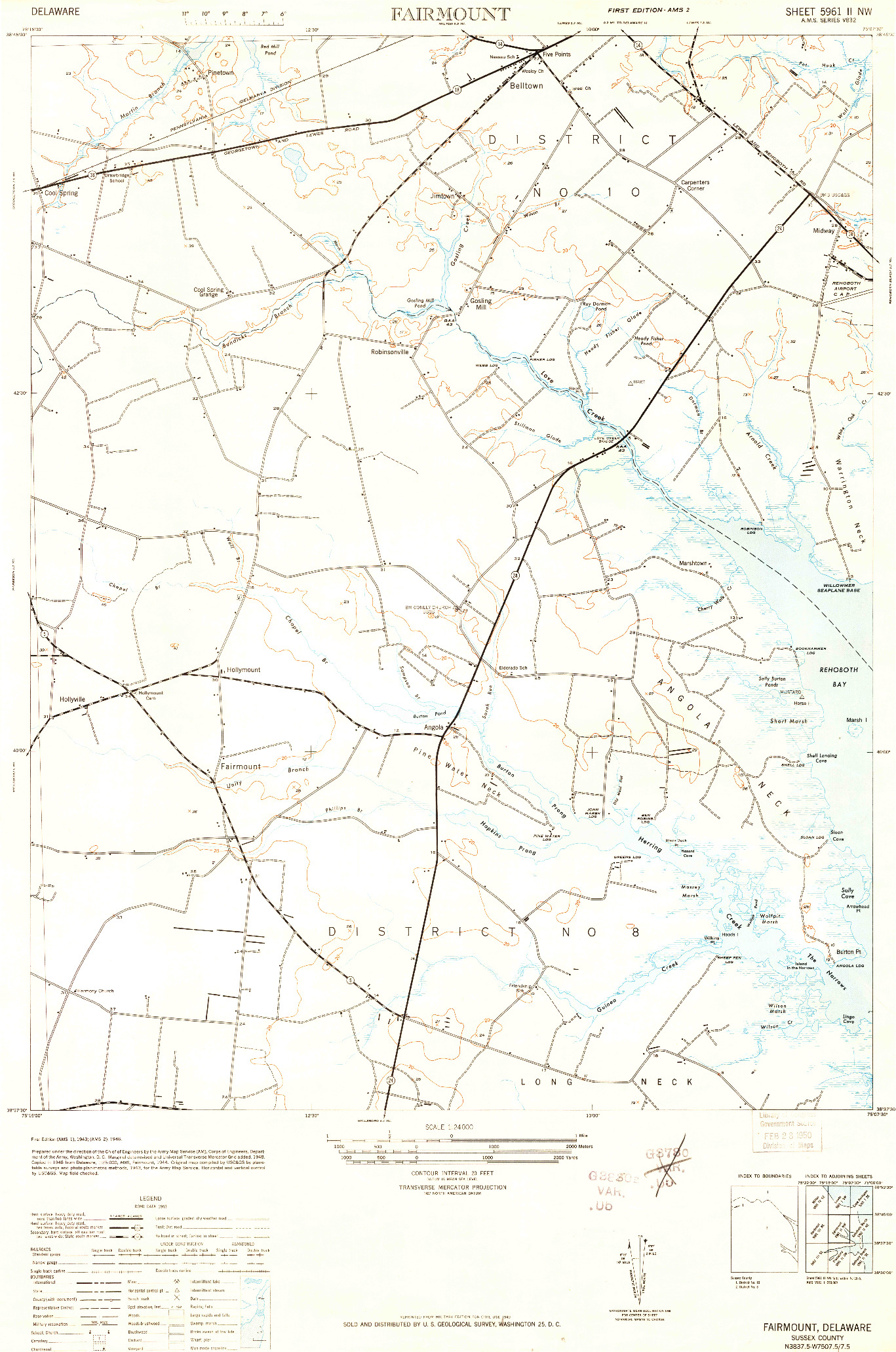 USGS 1:24000-SCALE QUADRANGLE FOR FAIRMOUNT, DE 1948