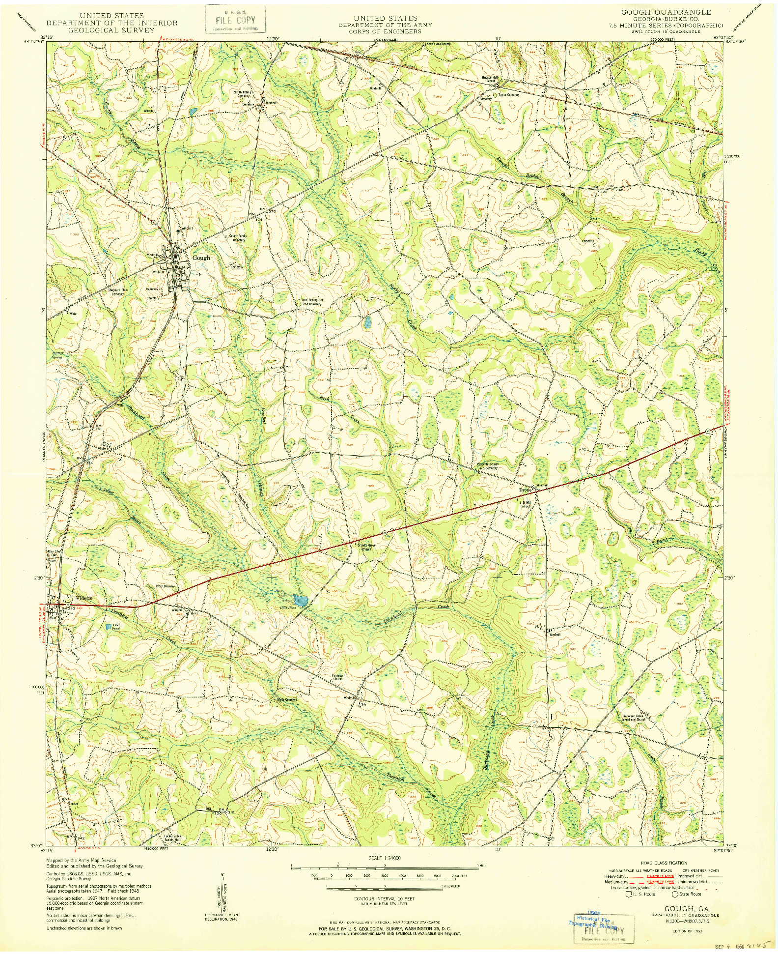 USGS 1:24000-SCALE QUADRANGLE FOR GOUGH, GA 1950