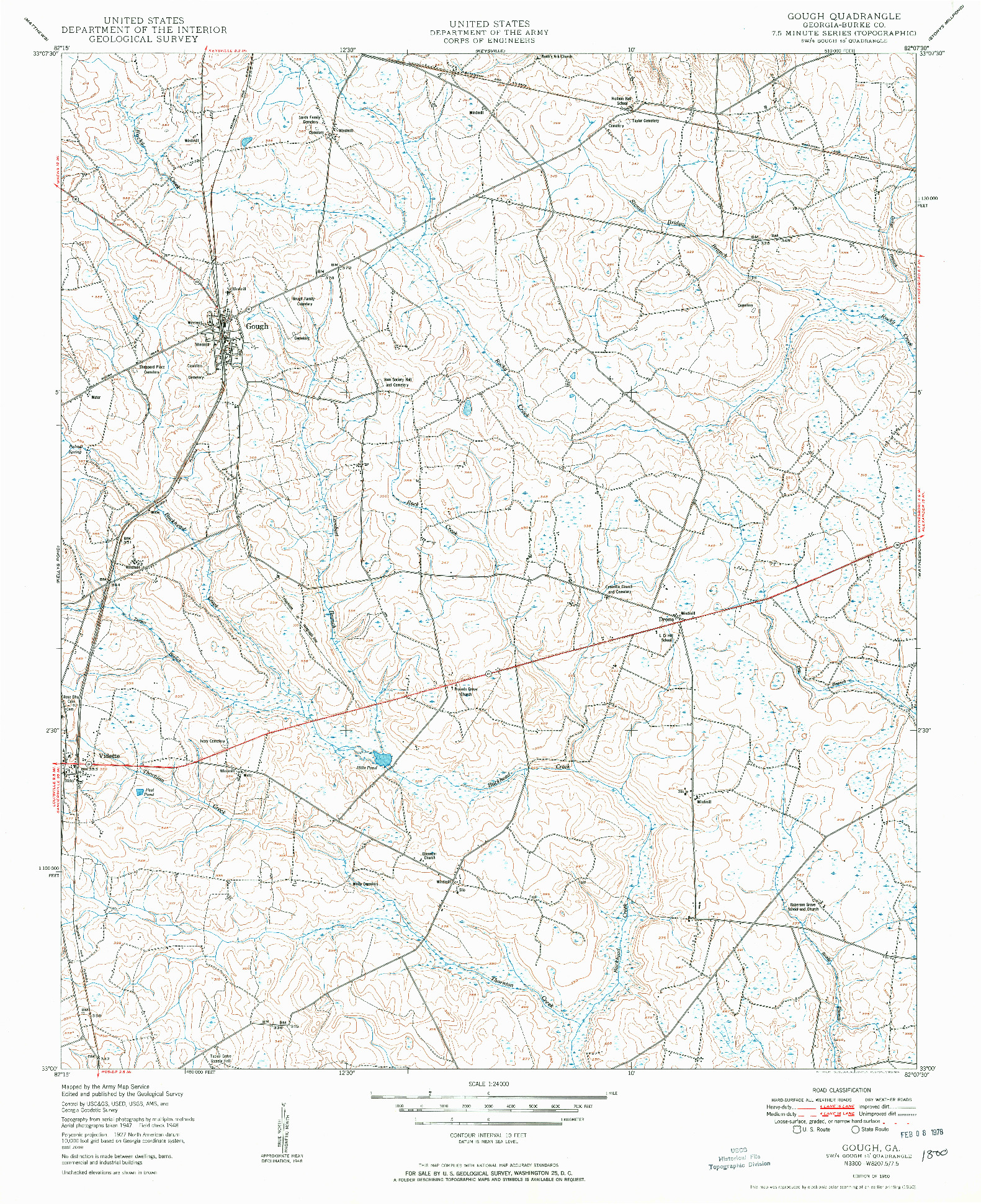 USGS 1:24000-SCALE QUADRANGLE FOR GOUGH, GA 1950