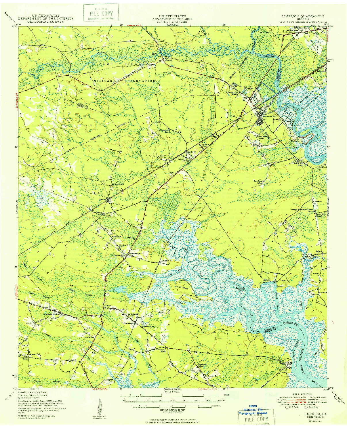 USGS 1:62500-SCALE QUADRANGLE FOR LIMERICK, GA 1950