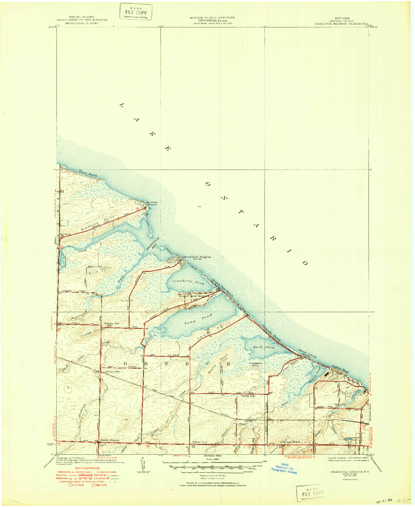 USGS 1:24000-SCALE QUADRANGLE FOR BRADDOCK HEIGHTS, NY 1934