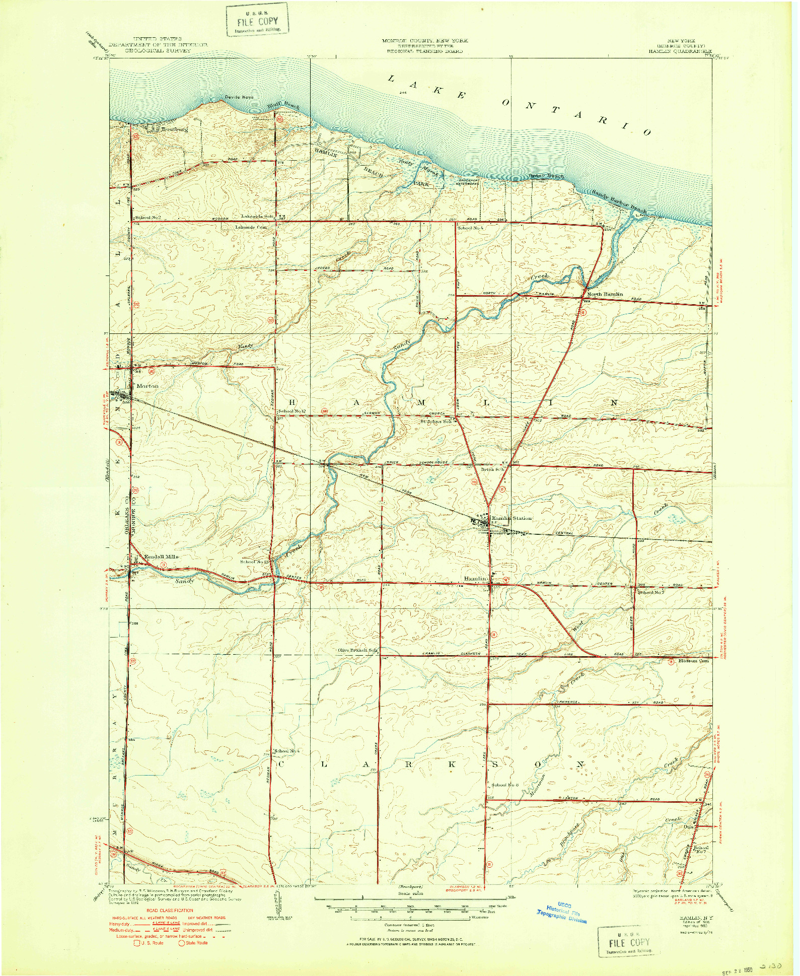 USGS 1:24000-SCALE QUADRANGLE FOR HAMLIN, NY 1935