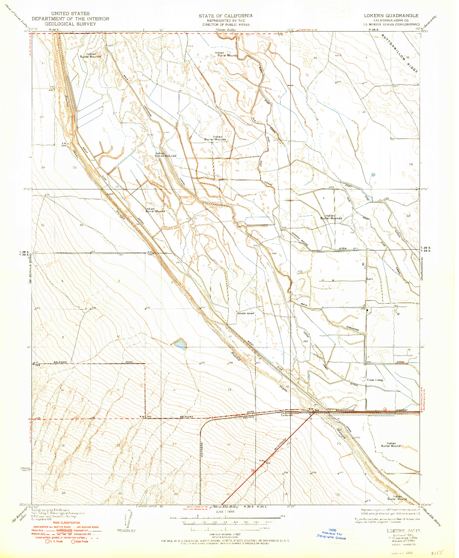 USGS 1:24000-SCALE QUADRANGLE FOR LOKERN, CA 1950