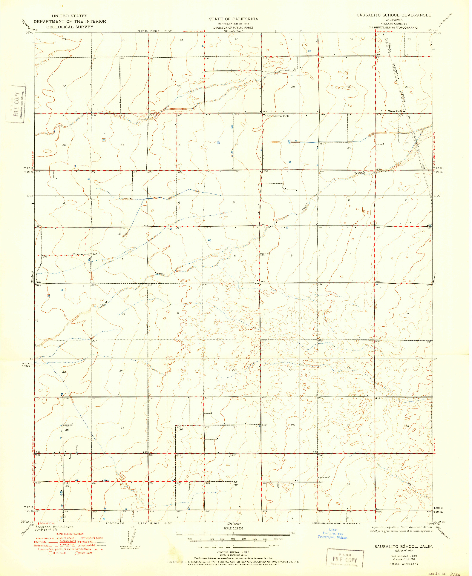 USGS 1:24000-SCALE QUADRANGLE FOR SAUSALITO SCHOOL, CA 1950
