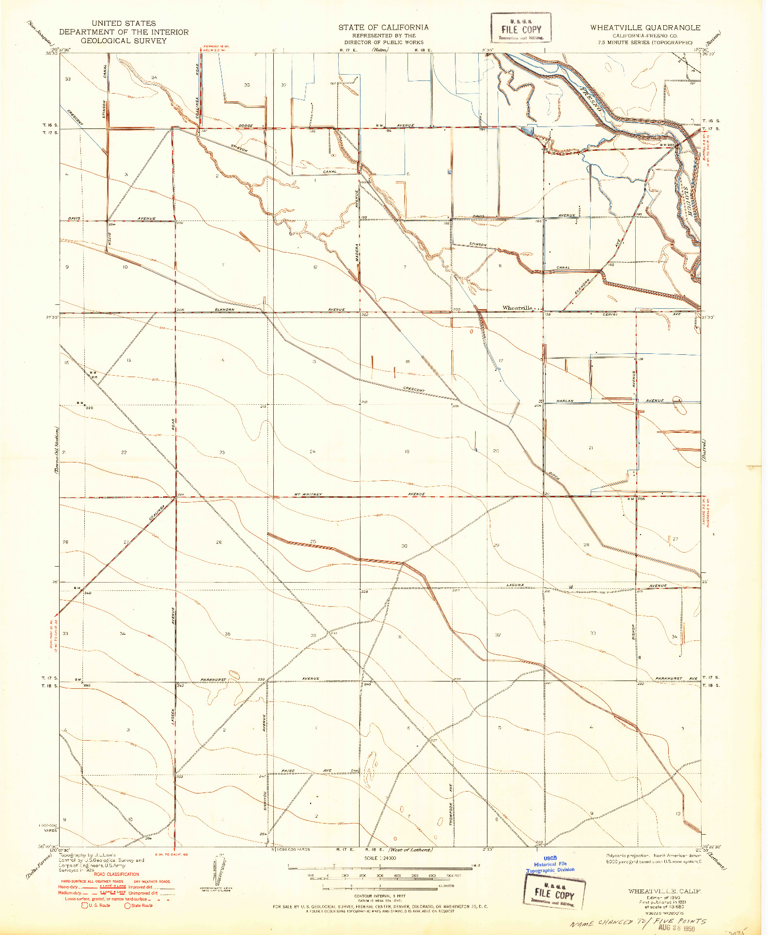 USGS 1:24000-SCALE QUADRANGLE FOR WHEATVILLE, CA 1931
