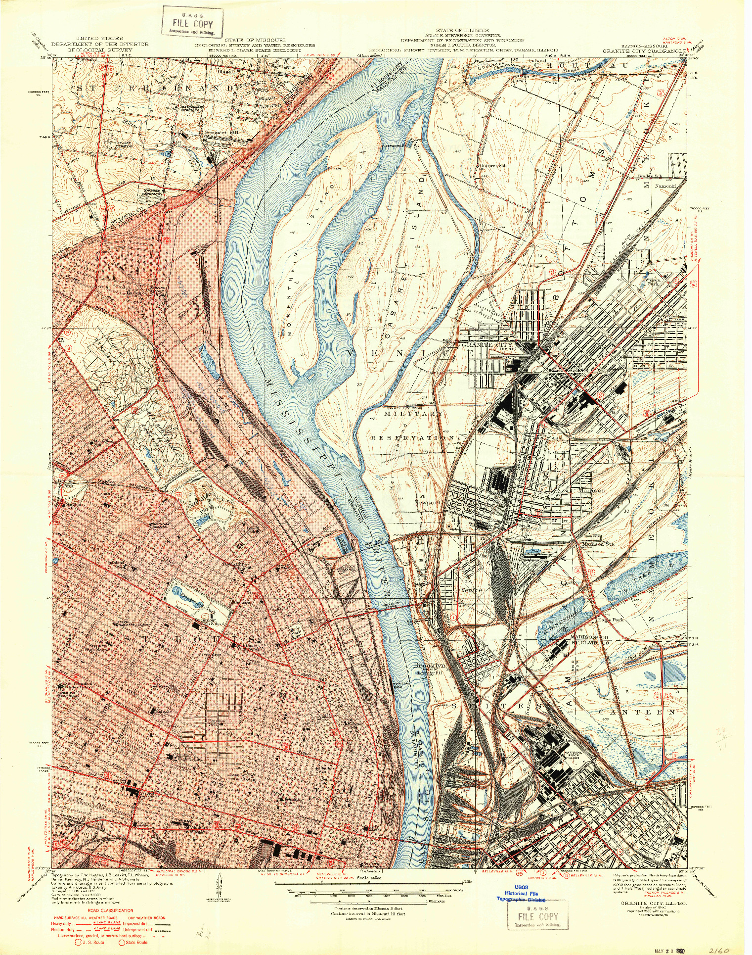 USGS 1:24000-SCALE QUADRANGLE FOR GRANITE CITY, IL 1940