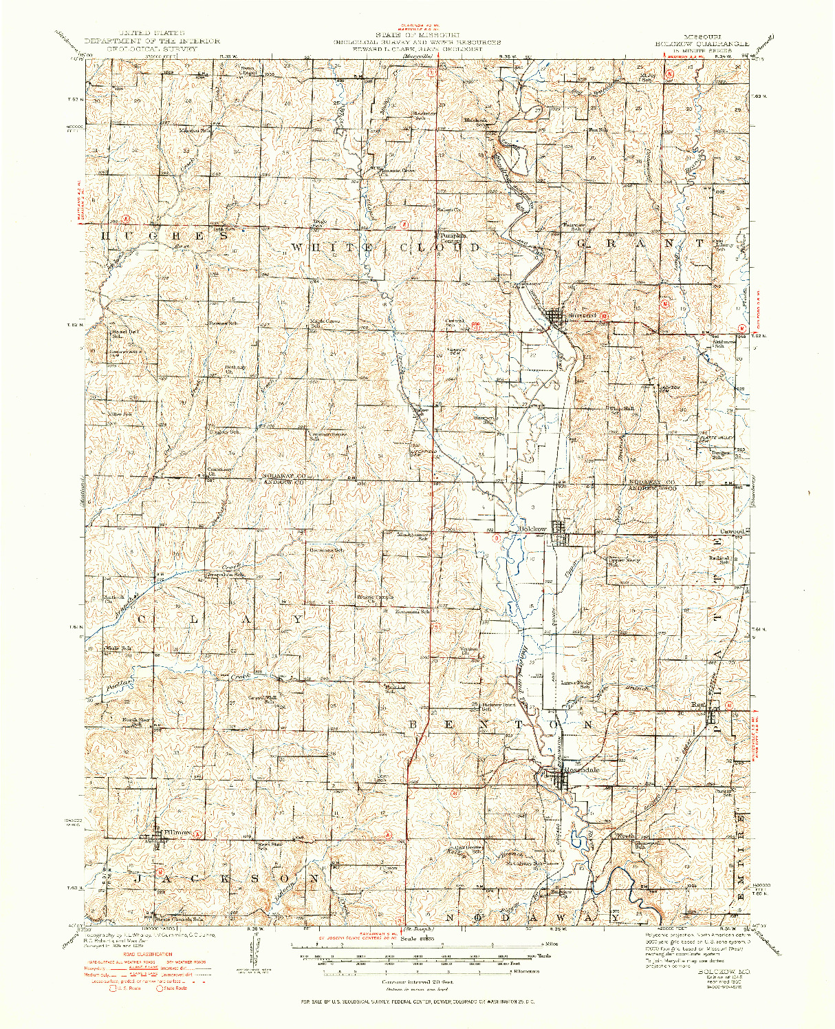 USGS 1:62500-SCALE QUADRANGLE FOR BOLCKOW, MO 1945