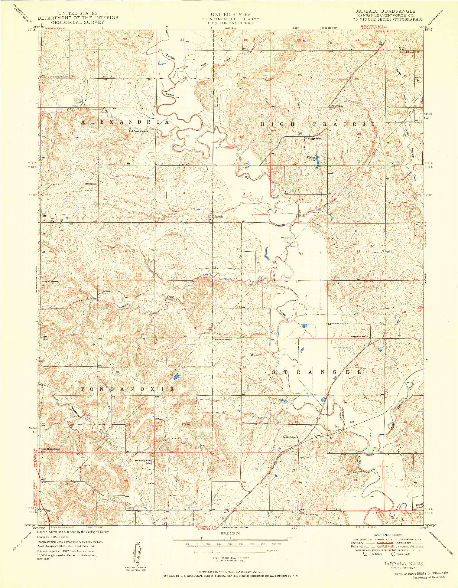 USGS 1:24000-SCALE QUADRANGLE FOR JARBALO, KS 1950