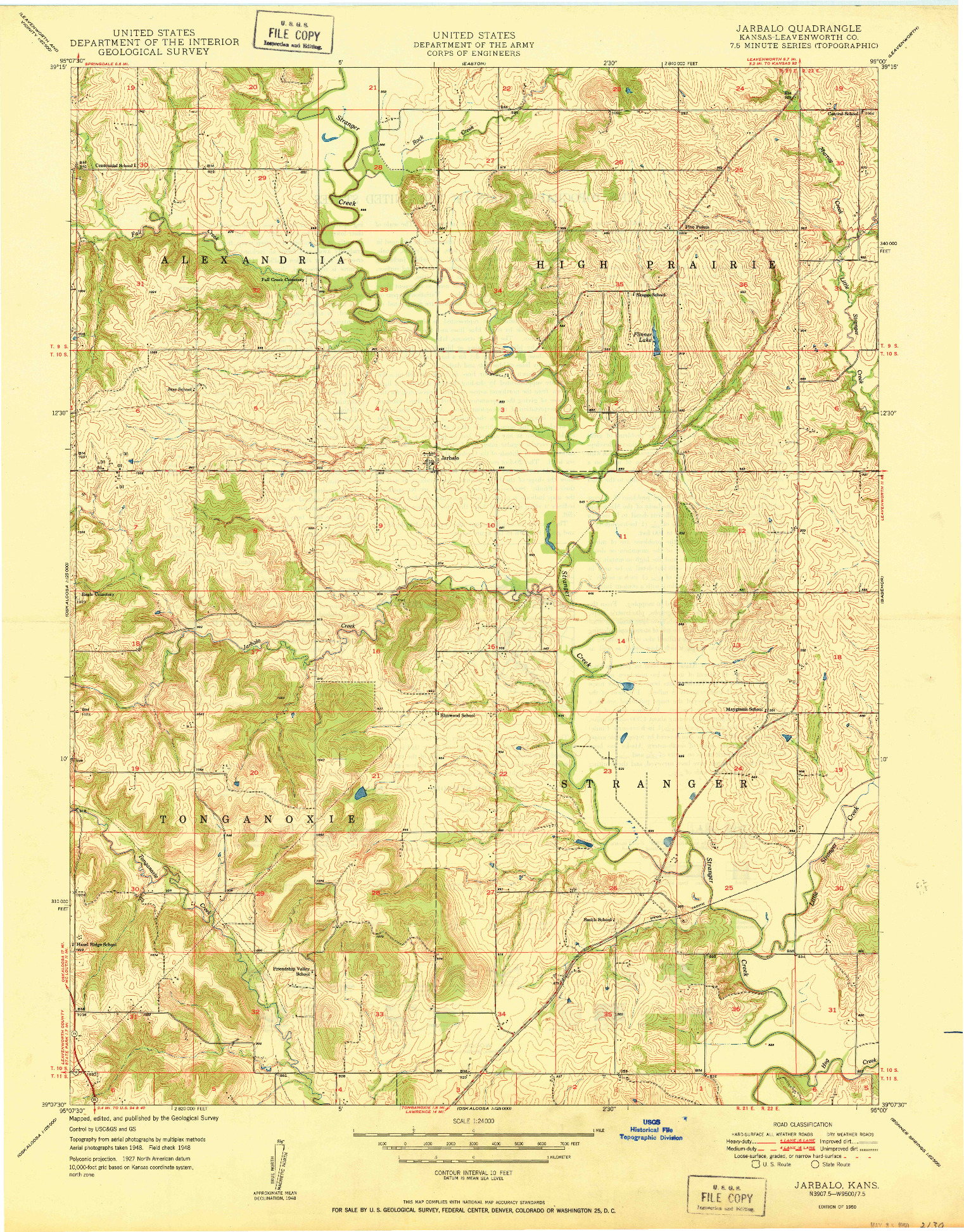 USGS 1:24000-SCALE QUADRANGLE FOR JARBALO, KS 1950