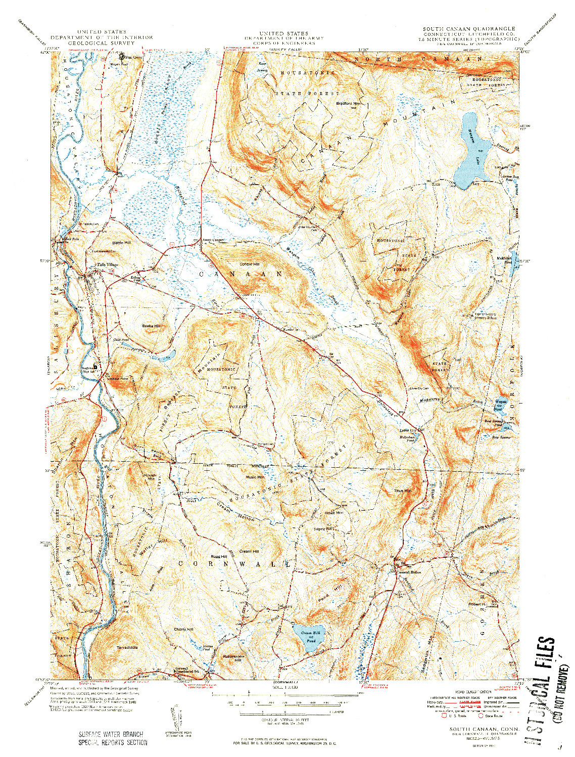 USGS 1:31680-SCALE QUADRANGLE FOR SOUTH CANAAN, CT 1950