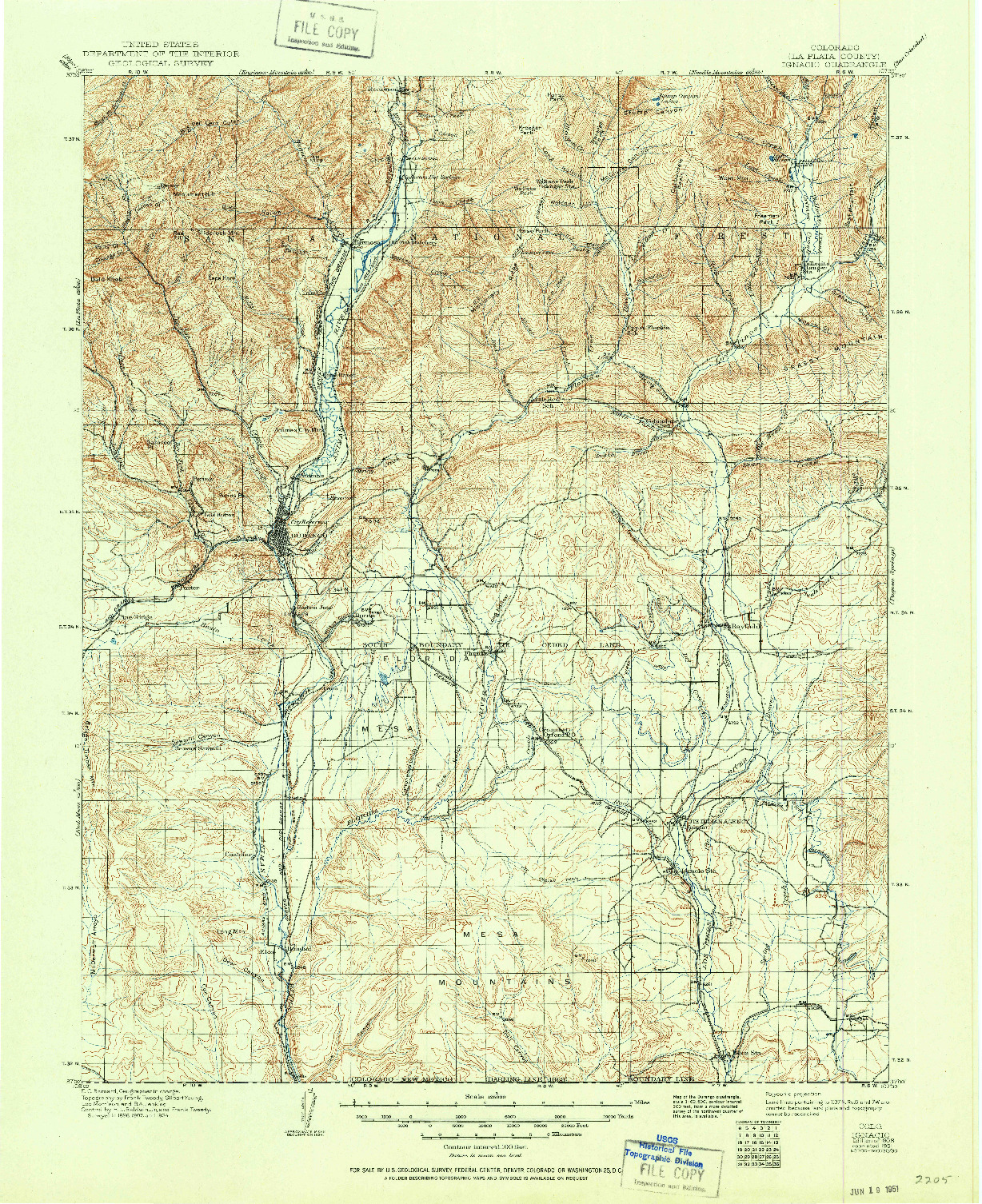 USGS 1:125000-SCALE QUADRANGLE FOR IGNACIO, CO 1924