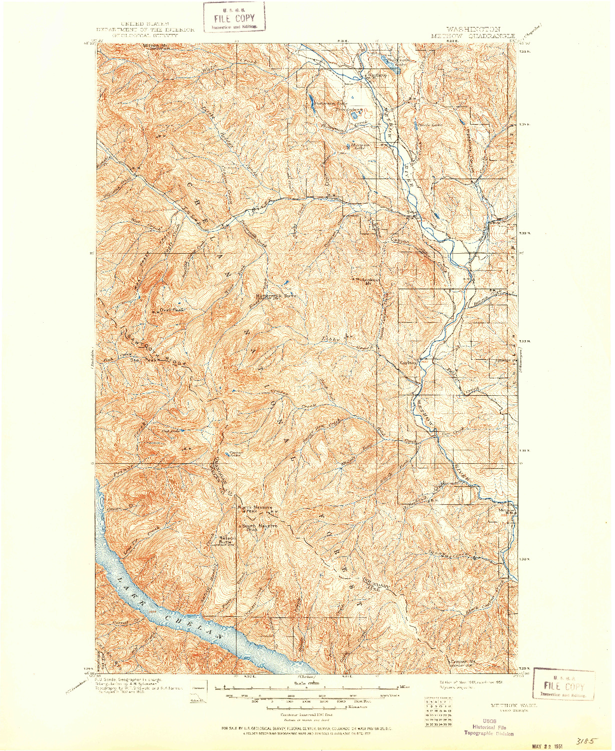 USGS 1:125000-SCALE QUADRANGLE FOR METHOW, WA 1901