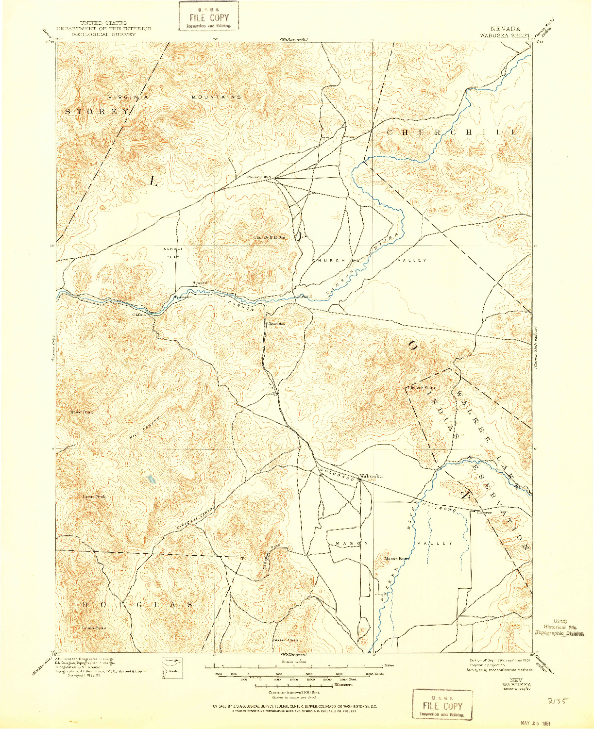 USGS 1:125000-SCALE QUADRANGLE FOR WABUSKA, NV 1894