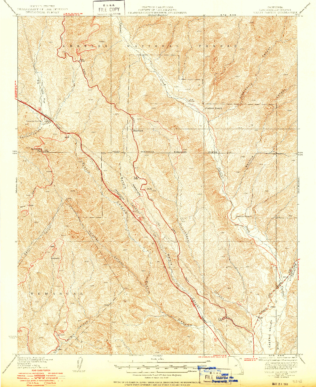 USGS 1:24000-SCALE QUADRANGLE FOR VIOLIN CANYON, CA 1937