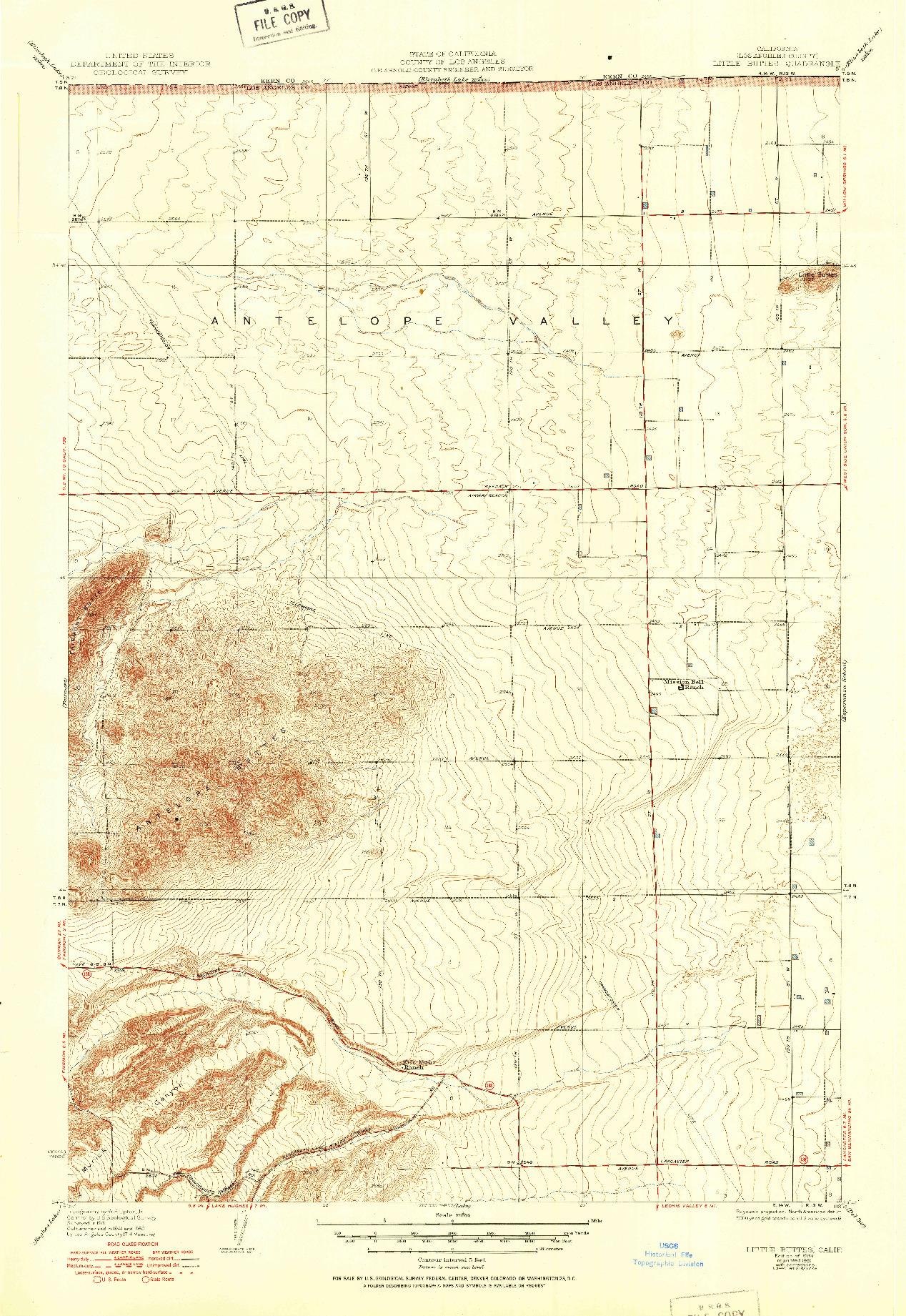 USGS 1:24000-SCALE QUADRANGLE FOR LITTLE BUTTES, CA 1934