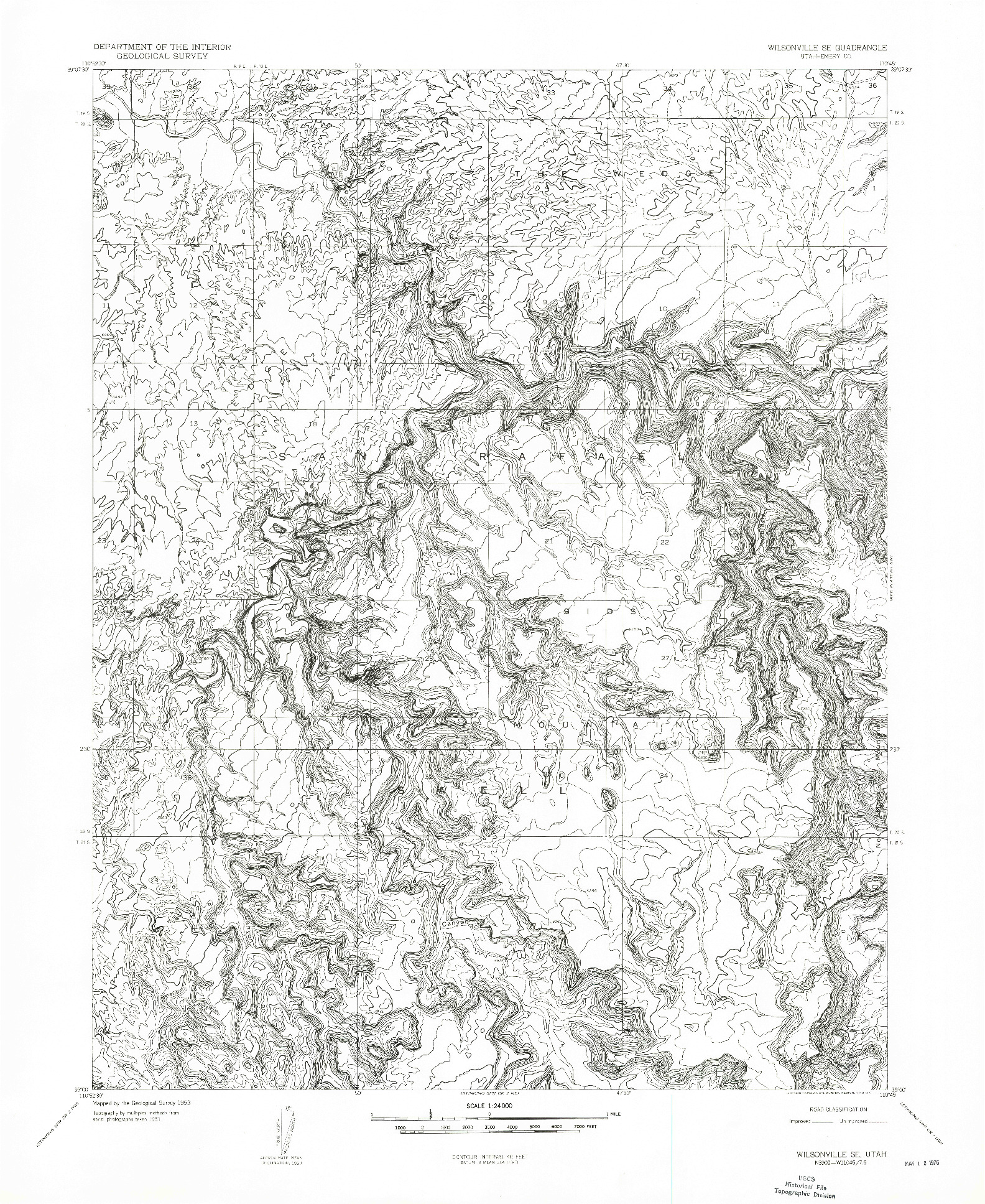 USGS 1:24000-SCALE QUADRANGLE FOR WILSONVILLE SE, UT 1953